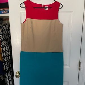 Anne Klein colorblock shift dress
